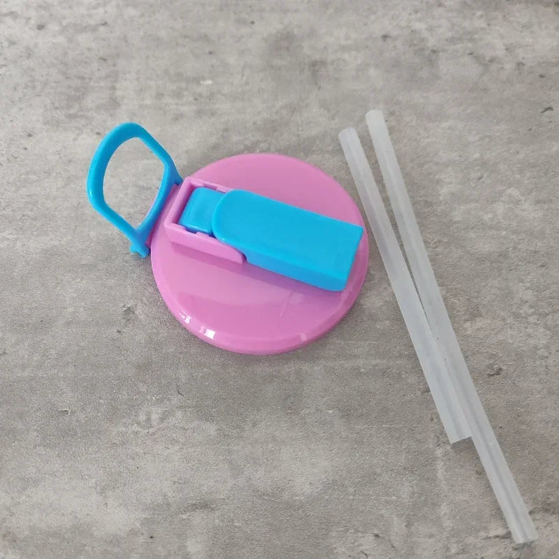 Portable Soda Can Lid and Silicone Straw Soda Can Lid Reusable Suitable For Canned Beverages Beer Juice 1pcs With 2 straws