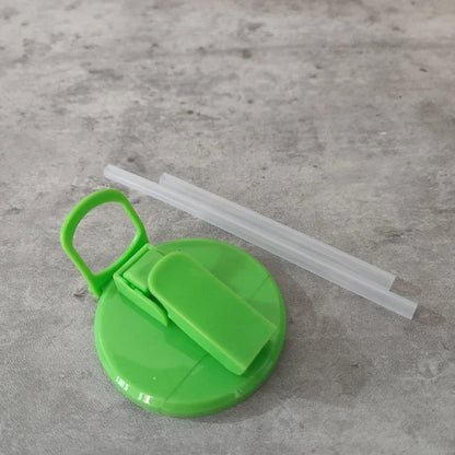 Portable Soda Can Lid and Silicone Straw Soda Can Lid Reusable Suitable For Canned Beverages Beer Juice 1pcs With 2 straws
