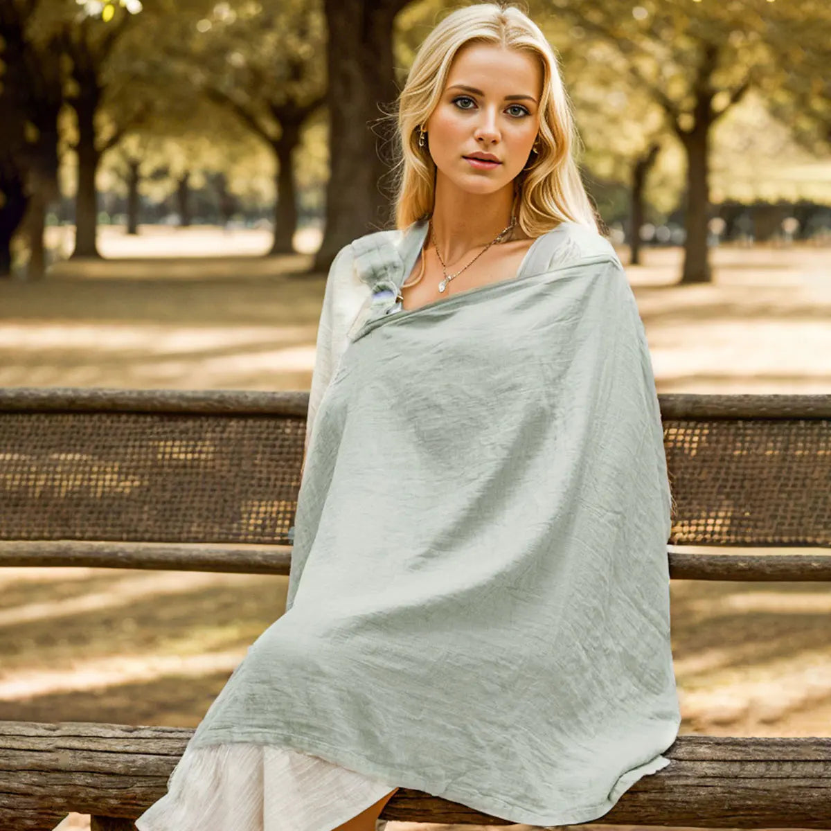 Breastfeeding towel and cover to prevent light leakage when going out for breastfeeding. Sham shielding cloth for strollers, sun