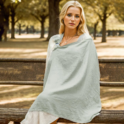Breastfeeding towel and cover to prevent light leakage when going out for breastfeeding. Sham shielding cloth for strollers, sun
