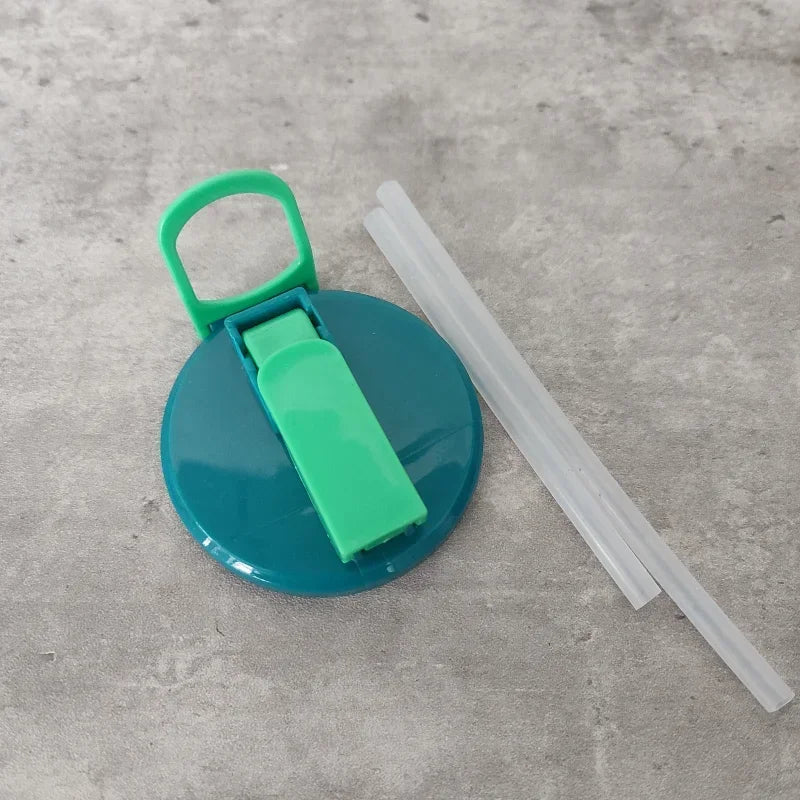 Portable Soda Can Lid and Silicone Straw Soda Can Lid Reusable Suitable For Canned Beverages Beer Juice 1pcs With 2 straws