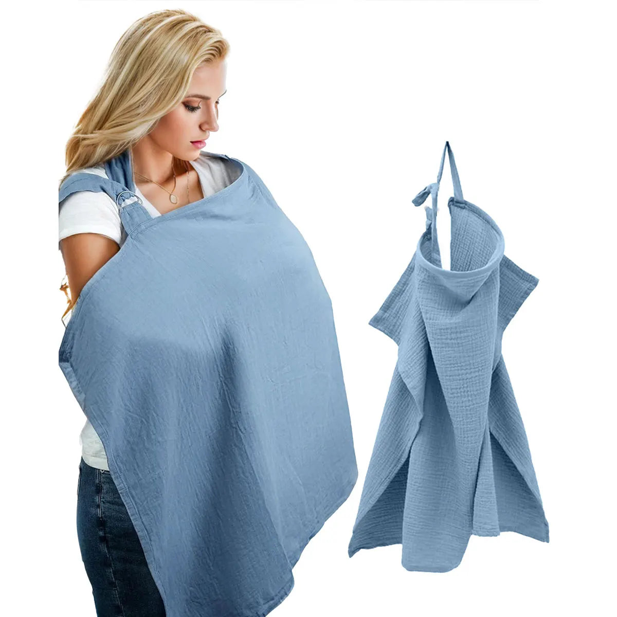 Breastfeeding towel and cover to prevent light leakage when going out for breastfeeding. Sham shielding cloth for strollers, sun