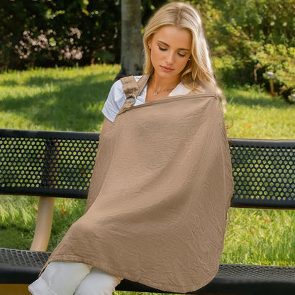 Breastfeeding towel and cover to prevent light leakage when going out for breastfeeding. Sham shielding cloth for strollers, sun
