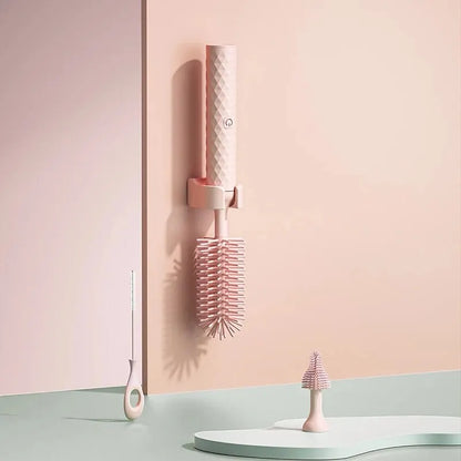 3Pcs Cleaning Brush Electric Bottle Brush Waterproof 360 Degree Rotating Long Handled Silicone Straw Pacifier Cleaning Brush Bay