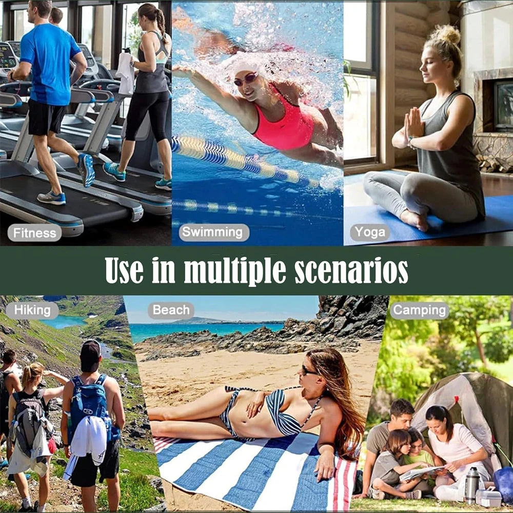 Multifunctional Outdoor Magnetic Towel Quick Dry Beach Towel Portable Privacy Cover Changing Towel for Car Camping Beach Travel