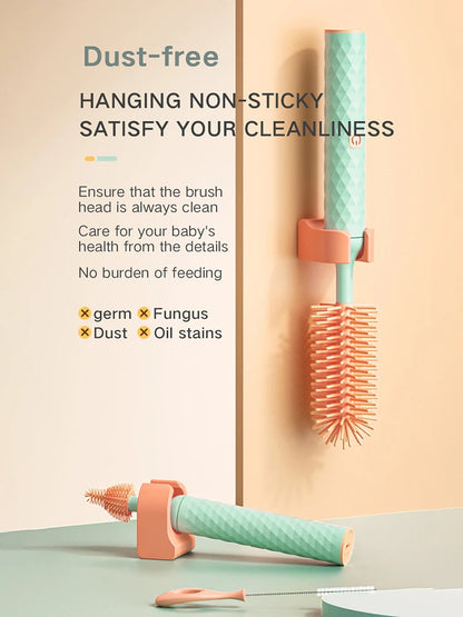 3Pcs Cleaning Brush Electric Bottle Brush Waterproof 360 Degree Rotating Long Handled Silicone Straw Pacifier Cleaning Brush Bay