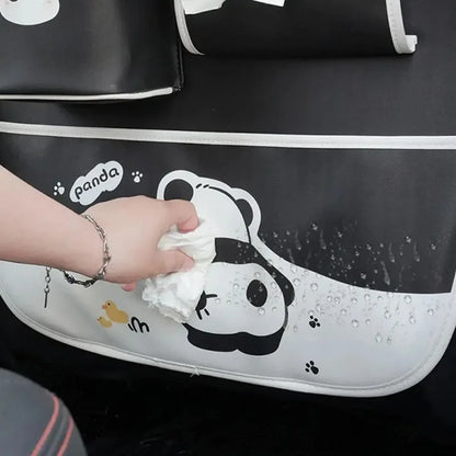 1PC Car Seat Back Kick Protector Storage Bag for Kids Waterproof Anti Kick Accessories Cartoon Interior Anti-Child-Kick Pad