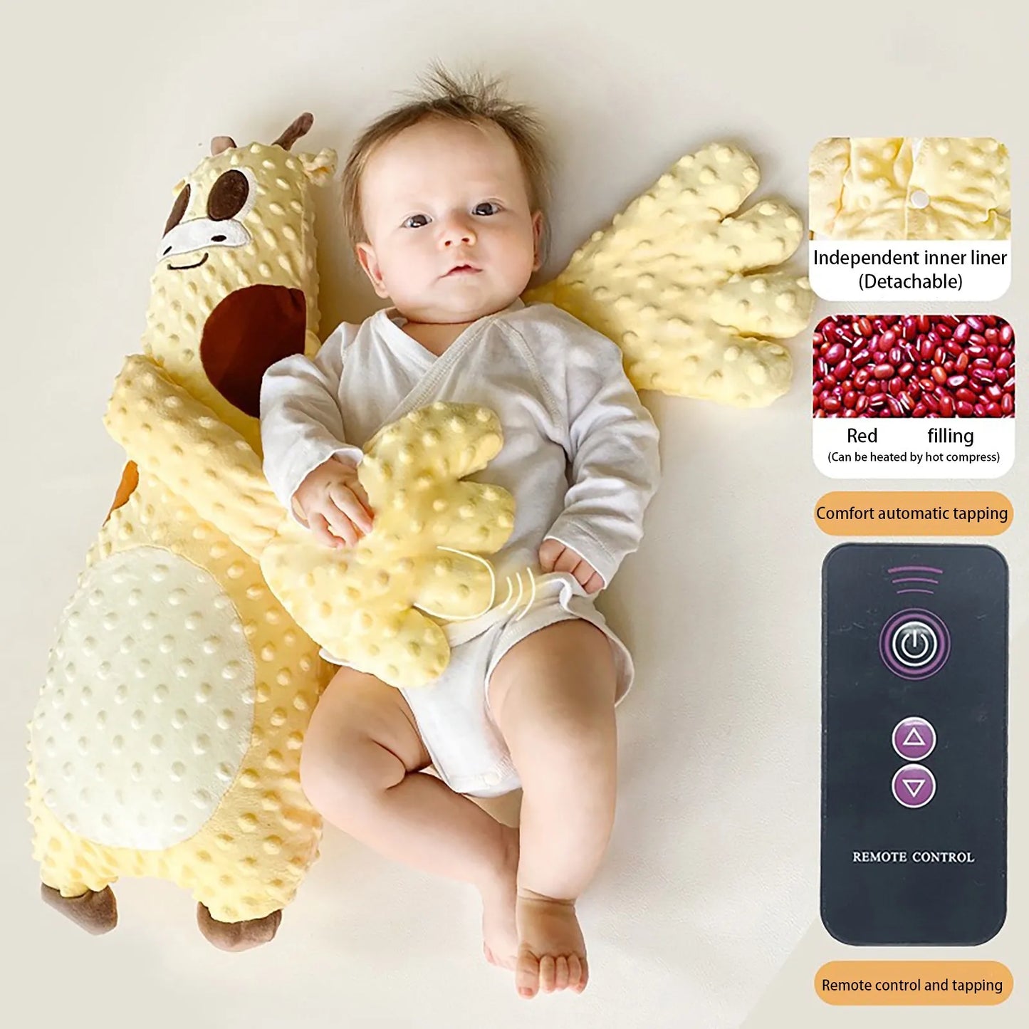 Baby Sleeping Patting Doll Pillow Soothing Palm Remote Control Electric Sleep Companion Automatic Baby Pillow Toddler Nursing